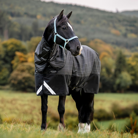 Horseware Ireland Amigo 1200D FieldSafe Reflectech Plus 100g Turnout Rug #colour_black-reflective-black