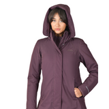 Weatherbeeta Ladies All Purpose Waterproof Longline Equestrian Jacket #colour_mulberry