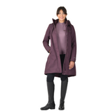 Weatherbeeta Ladies All Purpose Waterproof Longline Equestrian Jacket #colour_mulberry