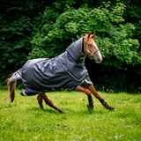 Horseware Ireland Rambo Duo Ripstop 100g Plus Turnout Bundle (100g + 200g) #colour_navy-thunderstorm-grey-silver