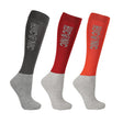 HyCONIC Socks by Hy Equestrian Pack of 3 #colour_red-black