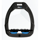 Flex-On Safe-On Inclined Ultra Grip Stirrups - Black/Black/Light Blue