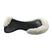 Horsena Regular Dressage Gel Pad with Rolled Edge Real Sheepskin #colour_black-natural