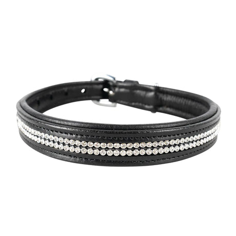 Benji & Flo Dazzling Diamante Dog Collar #colour_black