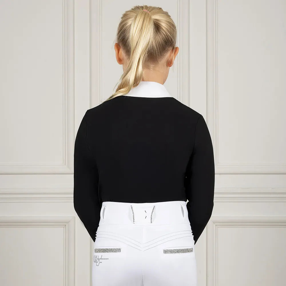 Coldstream Next Generation Long Sleeve Elrick Show Shirt #colour_black