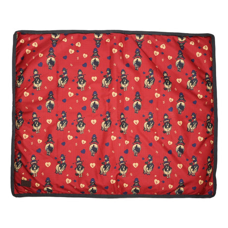 Benji & Flo Thelwell Collection Balancing Act Dog Bed #colour_navy-red