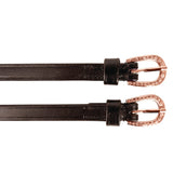 Hy Equestrian Diamante Spur Straps #colour_brown-rose-gold