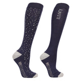Hy Equestrian Elevate Allure Socks Pack of 2 #colour_navy