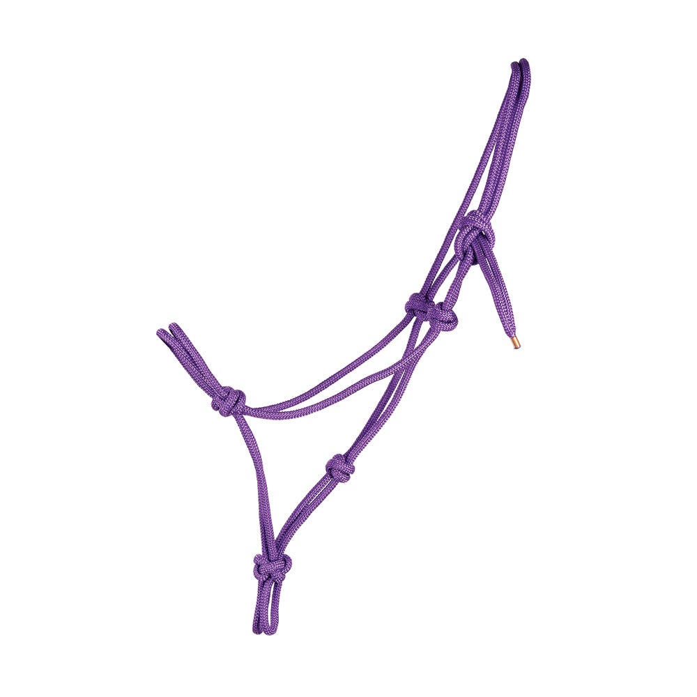 Hy Equestrian Rope Halter #colour_purple 