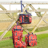 Hy Equestrian Thelwell Collection Balancing Act Grooming Bag #colour_red-navy