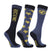 HyCONIC Pattern Socks by Hy Equestrian Pack of 3 #colour_navy-yellow