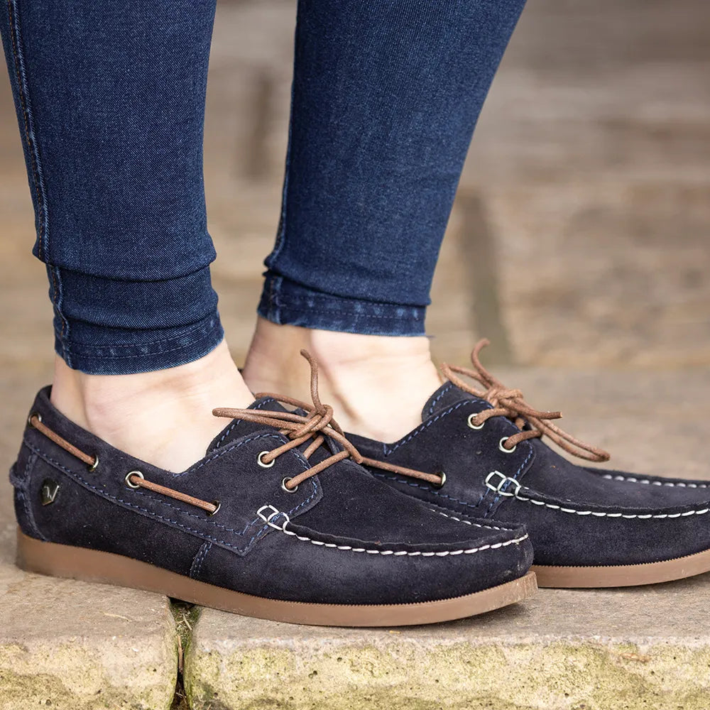 Hy Equestrian Savona Deck Shoes #colour_navy