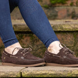Hy Equestrian Savona Deck Shoes #colour_chocolate