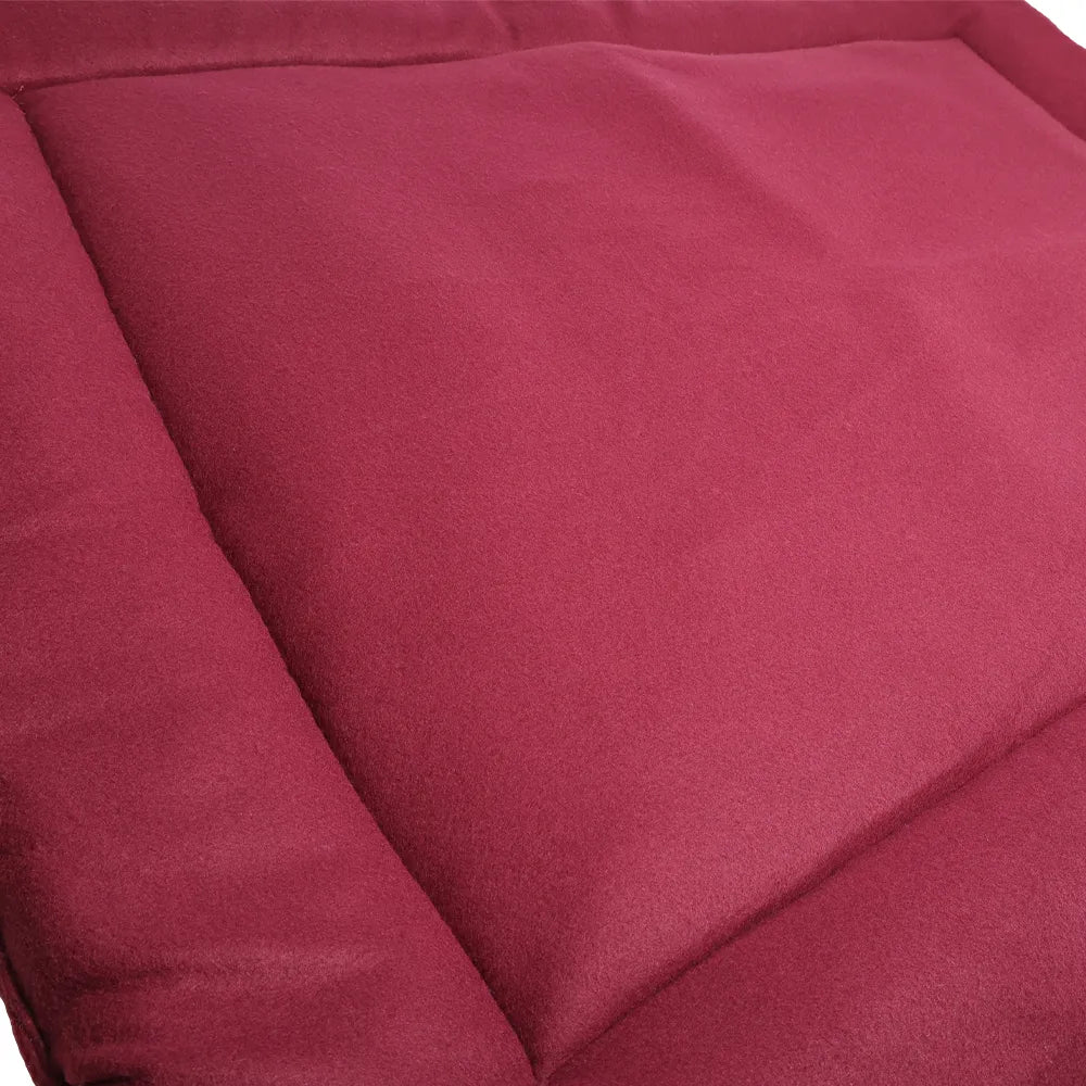 Benji & Flo Luxury Fleece Dog Bed #colour_merlot