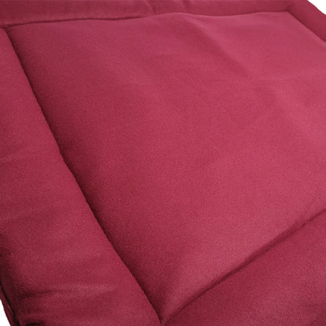 Benji & Flo Luxury Fleece Dog Bed #colour_merlot