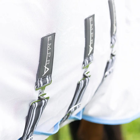 StormX Empra Gladiator UV Combi Fly Rug #colour_white-light-blue