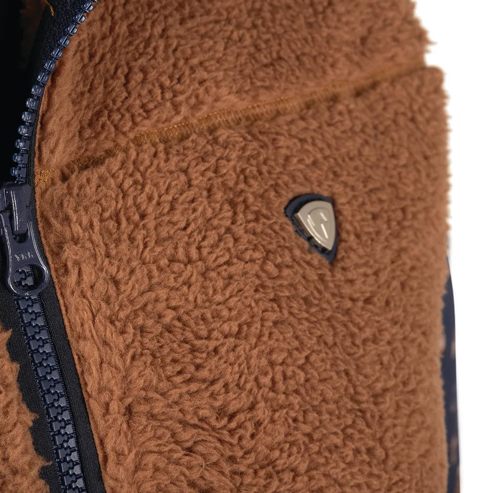 Hy Equestrian Elevate Style Teddy Fleece Jacket #colour_brown