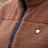 Hy Equestrian Elevate Style Teddy Fleece Jacket #colour_brown