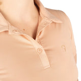 Hy Equestrian Ladies Elevate Essential Polo Shirt #colour_maple-sugar