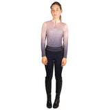 Hy Equestrian Elevate Allure Mizs Ombre Base Layer #colour_navy-maple-sugar