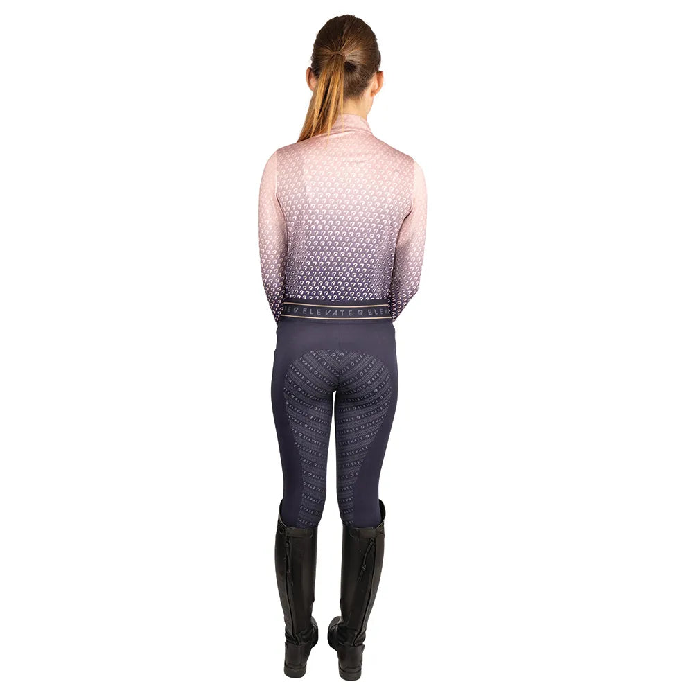 Hy Equestrian Elevate Allure Mizs Ombre Base Layer #colour_navy-maple-sugar