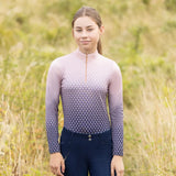 Hy Equestrian Elevate Allure Mizs Ombre Base Layer #colour_navy-maple-sugar