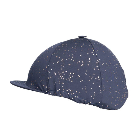 Hy Equestrian Elevate Allure Hat Silk #colour_navy-rose-gold