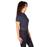 Hy Equestrian Ladies Elevate Allure Polo #colour_navy-fosil