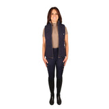 Hy Equestrian Ladies Elevate Country Teddy Fleece Gilet #colour_navy