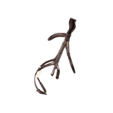 ProPresicce Pelle Grackle Leather Bridle by Hy Equestrian #colour_brown-brass