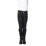 Hy Equestrian Elevate Mizs Style Denim Breeches #colour_black