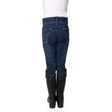 Hy Equestrian Elevate Mizs Style Denim Breeches #colour_dark-blue