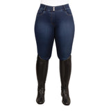 Hy Equestrian Elevate Style Denim Breeches #colour_dark-blue