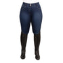 Hy Equestrian Elevate Style Denim Breeches #colour_dark-blue
