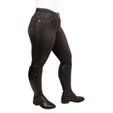 Hy Equestrian Elevate Style Denim Breeches #colour_black