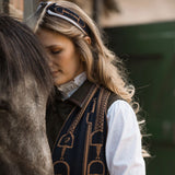 Waring Brooke Snaffled Scarf #colour_navy-tan