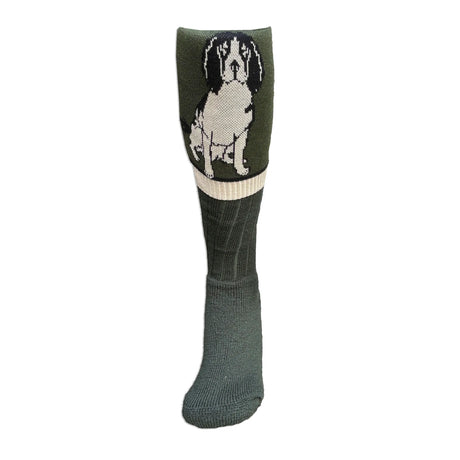 Waring Brooke Springer Spaniel Socks #colour_black-olive