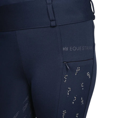 Hy Equestrian Children's Roka Reign Riding Tights #colour_navy