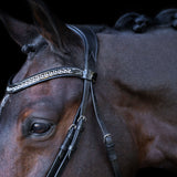 Imperial Riding Snaffle Bridle with English Noseband #colour_black-crystal