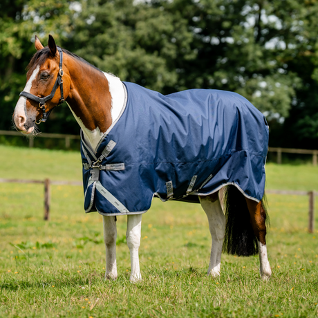 Horseware Ireland Amigo 1200D 100g Turnout Rug #colour_navy-titanium-grey-silver