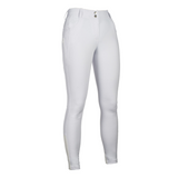 HKM Women's Knee Patch Breeches -Ari Mid Rise- #colour_white