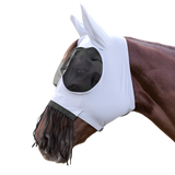 Waldhausen Puck Fly Mask With Nose Fringes #colour_silver-grey