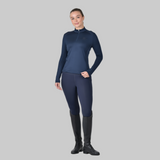 Dublin Ladies Breathable Long Sleeve Riding Top #colour_navy