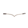 ProPresicce Signature V Diamante Browband by Hy Equestrian #colour_brown-with-silver-diamantes