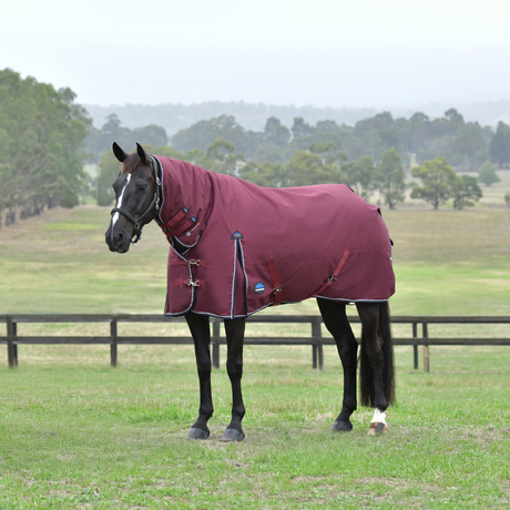 Weatherbeeta Comfitec Essential 50G Combo Turnout #colour_burgundy-navy