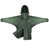 EQUIDRY Women's Thin Fleece Shortie #colour_black-forest-green