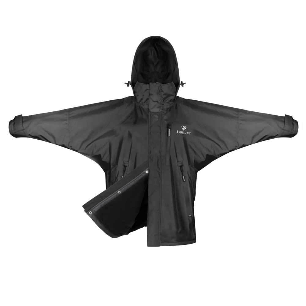 EQUIDRY Women's Thin Fleece Shortie #colour_black-black