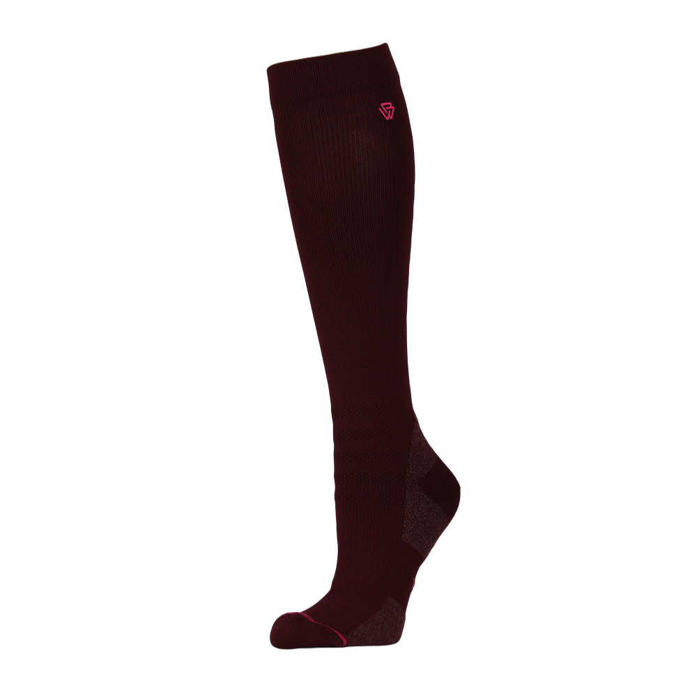 Weatherbeeta Adults Compression Knee Length Riding Sock #colour_mulberry-bright-pink
