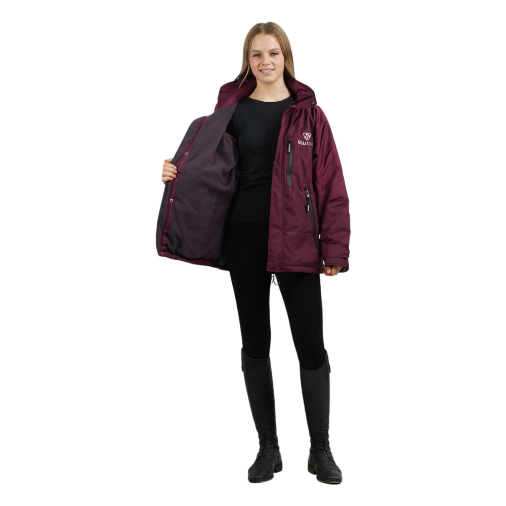 EQUIDRY Women's Thin Fleece Shortie #colour_plum