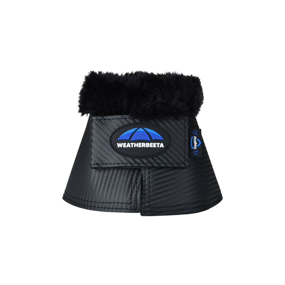 Weatherbeeta Tough-Tec Fleece Trim Bell Boots #colour_black